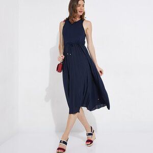 Tommy Hilfiger Sleeveless Tank Pleated Midi Dress SZ-Petite SM